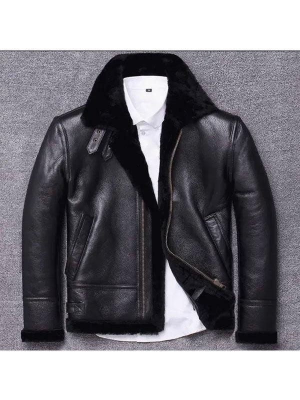 Men's Sheepskin Shearling Fur Coat - Winter Jacket