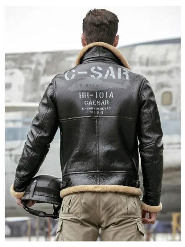 Men's Winter Motorcycle Shearling Fur Leather Jacket - Thick Coat