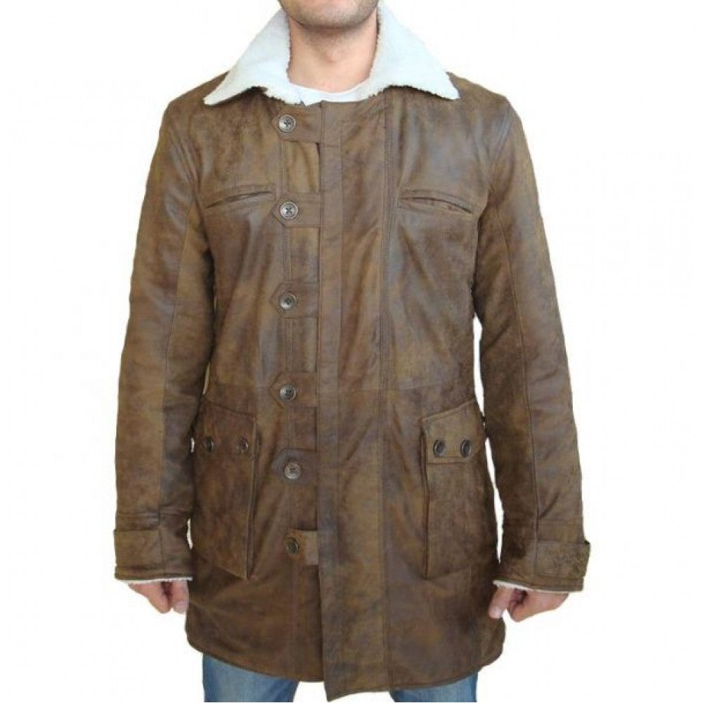The Dark Knight Rises Tom Hardy Brown Leather Trench Coat